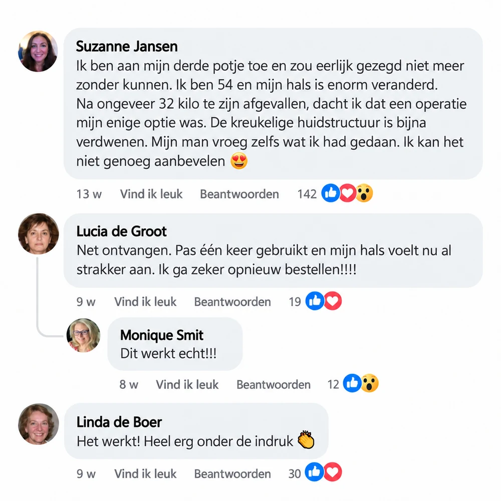 Reviews over Glowé Tighten & Lift halscrème van Suzanne, Lucia, Monique en Linda